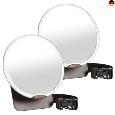 Diono Easy View, einstellbarer Rücksitzspiegel, Silber (2er-Pack)