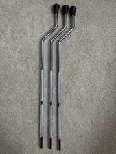 Set of 3 Floor Tom Drum Legs with Rubber Tips - Unknown - 18 1/2 x 10.5mm