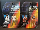 Set of 2 Power of the Force Luke Skywalker Figures Grappling-Hook Fighter Pilot