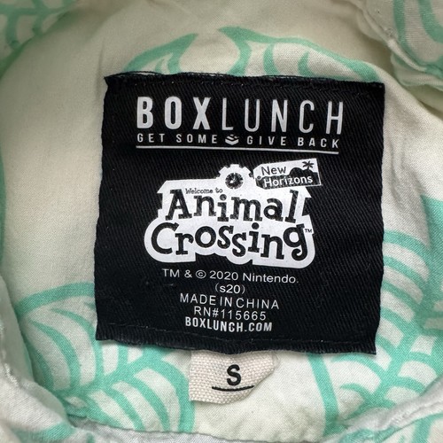Camisa Abotonada Animal Crossing New Horizons BoxLunch Estampado Hoja Para Hombre Pequeña S - Imagen 3 de 8