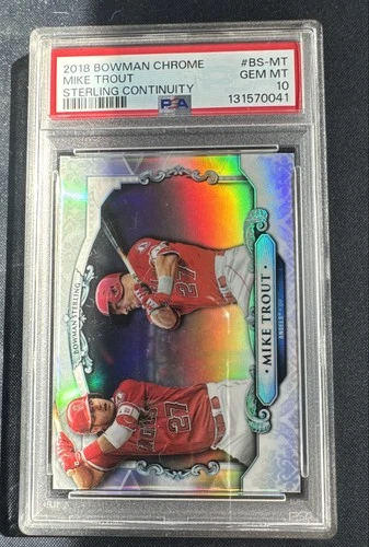 2018 Bowman Chrome - Bowman Sterling Continuity Mike Trout #BS-MT. PSA 10
