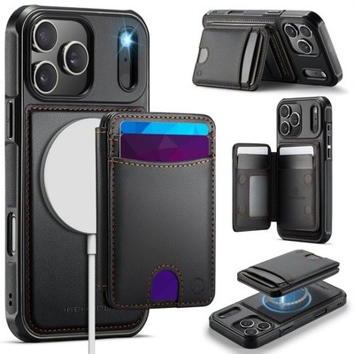 2-in 1 Mag Safe Case For iPhone 17 Pro Max Air 16 15 14 13 12 Detachable Wallet