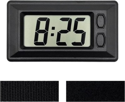 Digital Dashboard Clock, Mini Portable Electronic Clocks with Clear LCD Displ