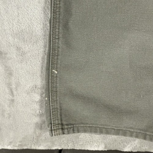 Vtg Carhartt Pants Double Knee Carpenter Mens 38x32 Super Baggy Olive Workwear - Picture 6 of 23