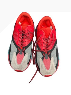 Adidas Yeezy Boost 700 V1 Hi-Res Red Sneakers Size 7 Mens US Retired No Box read
