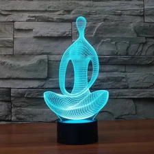 Yoga Meditation Table Lamp Color Changing LED Night Lights  Home Decoration
