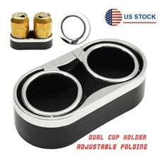 Adjustable Car Truck Dual Cup Mount Beverage Drink Bottle Holder Stand Universal