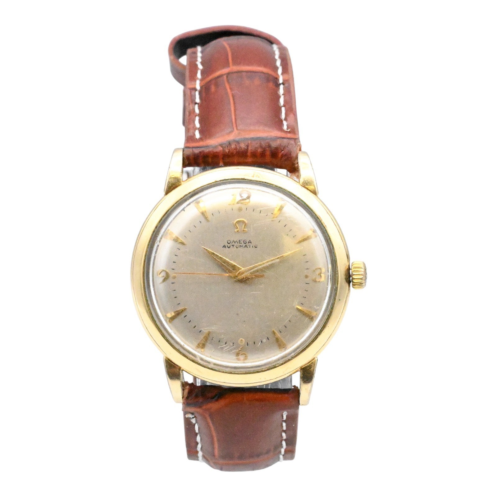 YELLOW 351 WRISTWATCH GOLD FILLED AUTOMATIC 17J VINTAGE CAL. MOVEMENT 14K OMEGA - vintagewatches.pk