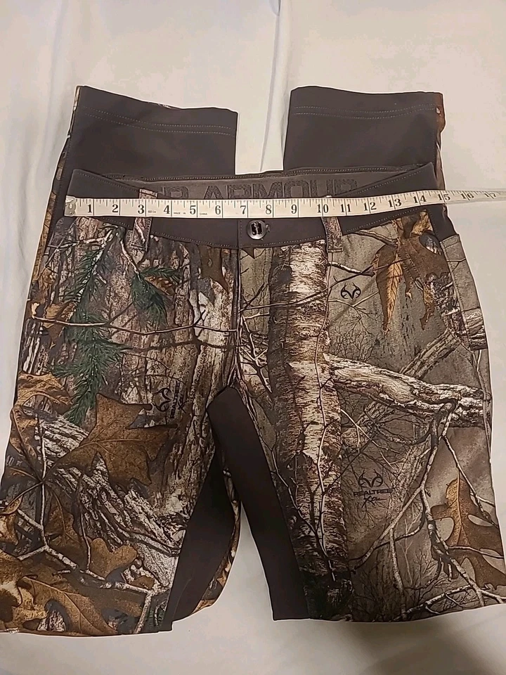 Pantalón Under Armour Storm ajustado camuflaje talla 8 juvenil árbol real RN 96510 Foto 2 de 4