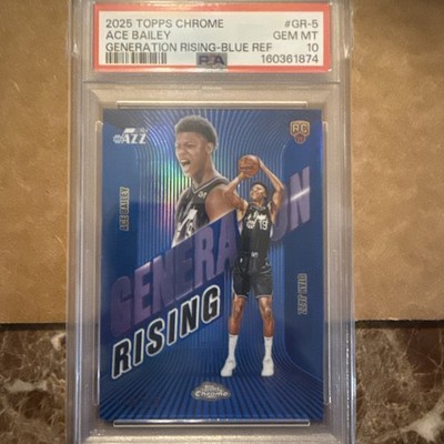 PSA 10 2025 Topps Chrome Ace Bailey Generation Rising blue /150 