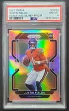 2021 PANINI PRIZM V334 🏈🏈 JUSTIN FIELDS VARIATION-SILVER PRIZM