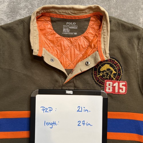Polo Ralph Lauren Shirt Boys XL Green Graphic Mesh Rugby Supply Hunting Club - Picture 8 of 8