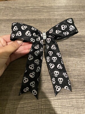 Halloween Bows Elastic Hair Ties 7   Cheer Bows Hair Ribbon Ponytail Handmade