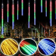 192/288 LED Meteor Shower Lights Fairy String Light Falling Rain Tree Xmas Party