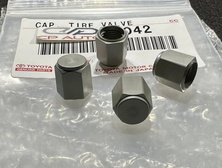 NEW 13 - 15 LEXUS ES350 TIRE VALVE STEM PLASTIC CAPS SET OF 4 GRAY OEM - Image 3 of 4