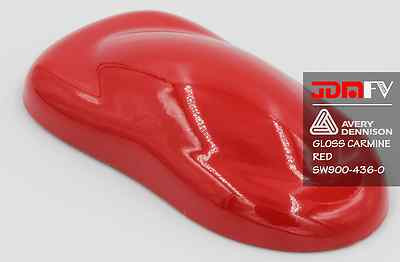 5ft x 6ft AVERY DENNISON GLOSS CARMINE RED Vinyl Car Wrap Decal Sticker ROLL