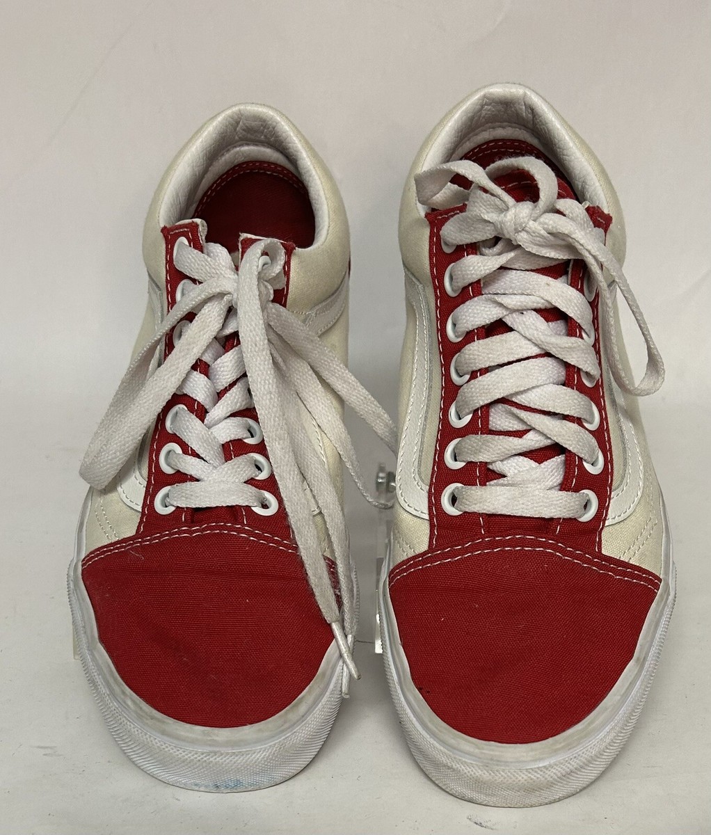 VANS Off The Wall Women's Sz Mens Sz Red and Cream Lace Up