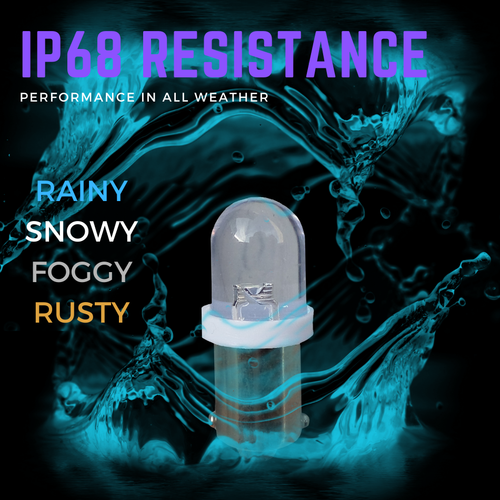 H6w Led Xenon Ice White Reversing Light Bulbs 433 434 Bax9s Offset Pins Hid X2 - Picture 10 of 14