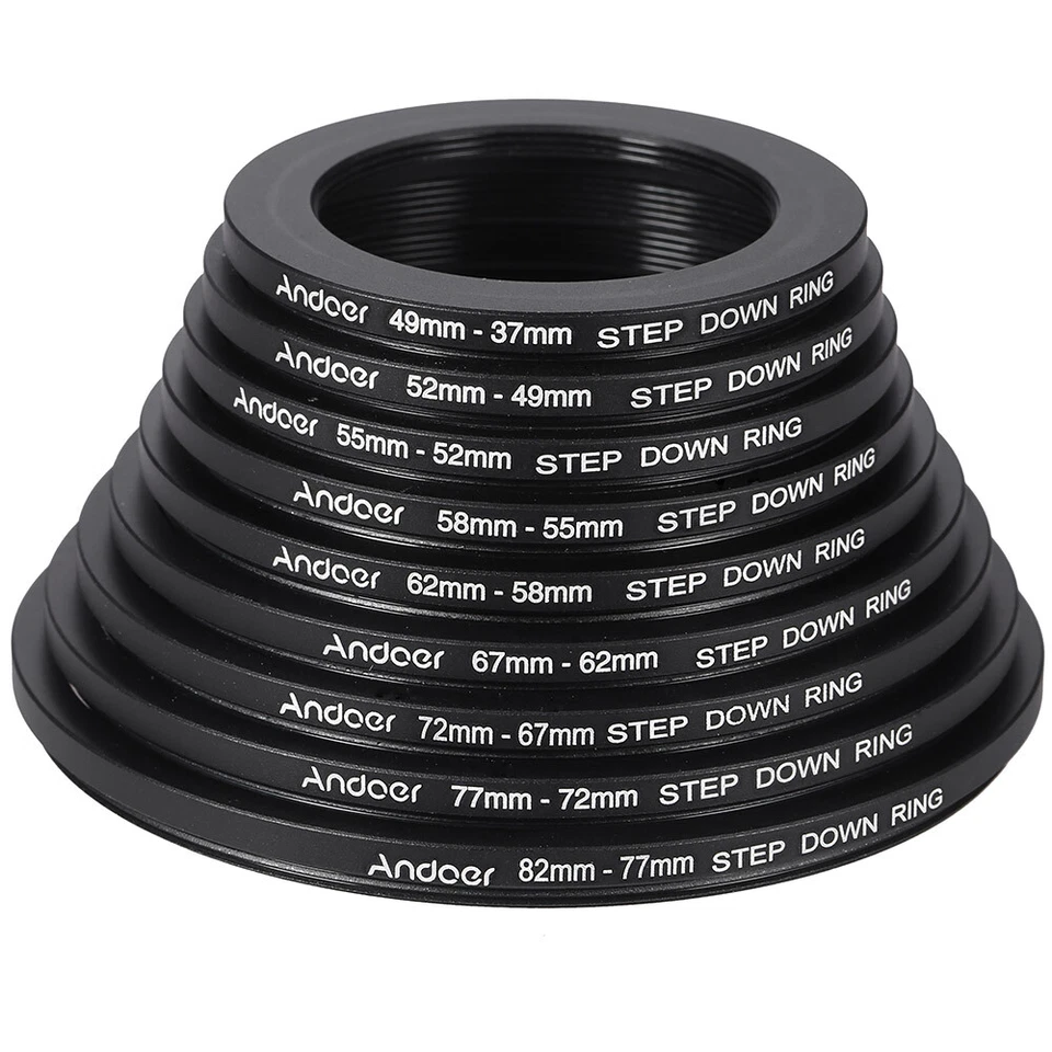 Andoer 18pcs Metal Adapter Kit Step Up / Step Down Lens Filter H Y2A1 - Image 3 of 4
