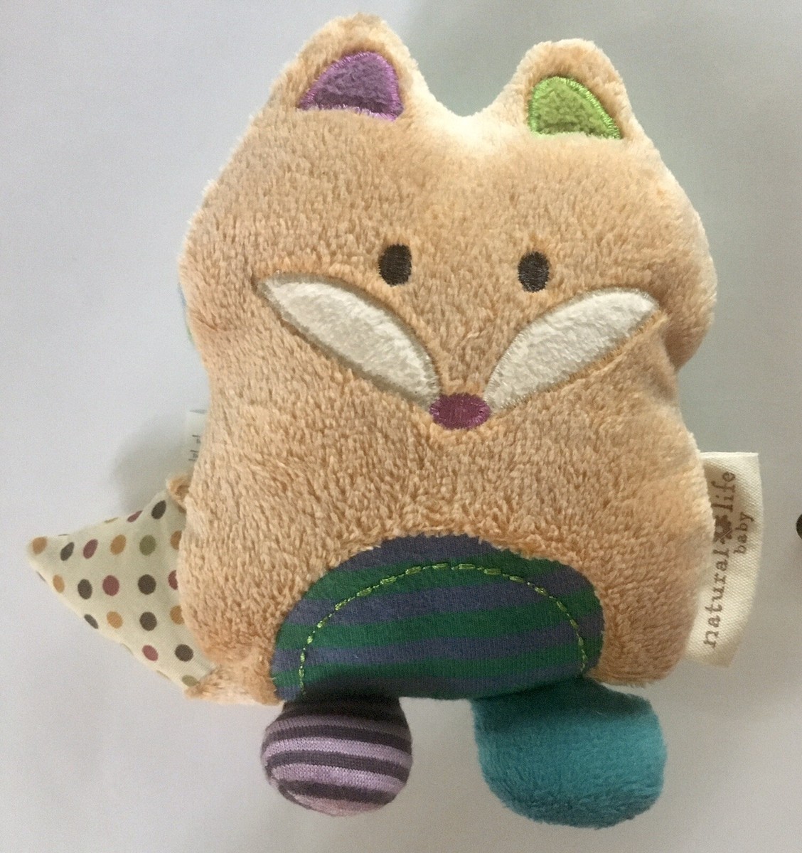 Natural Life Baby Soft Fox Toy Rattle Plush Mary Meyer Lovey - Main Image