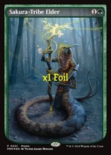 MTG Foil Textless Full Art WPN Promo PRM Sakura-Tribe Elder MINT