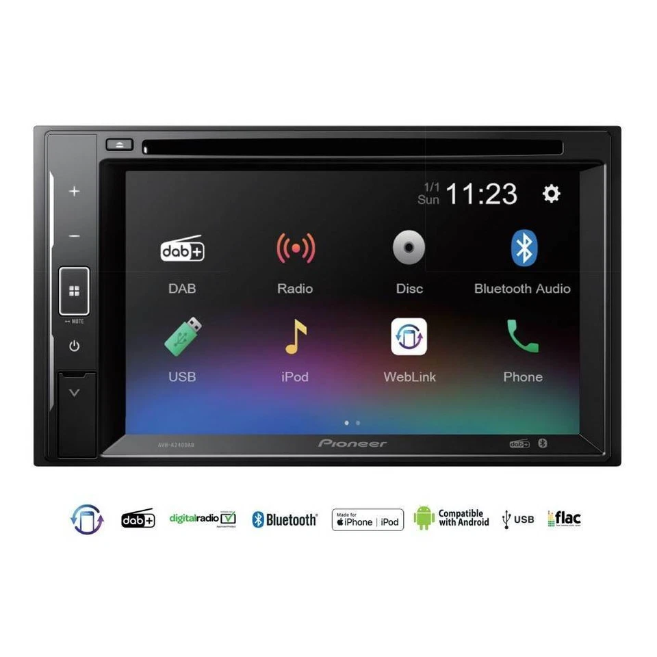 Pioneer Autoradio Bluetooth DAB USB DVD für Ford B-Max ab 2012 piano black - Bild 3 von 4