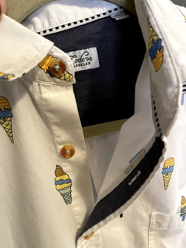 Sovereign Code, Los Angeles Men's Ice Cream Button Up Shirt Size S 100% Cotton - Image 4 of 4