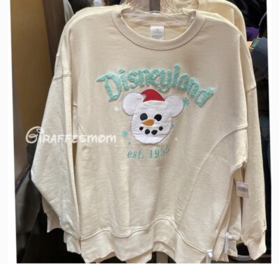 Disneyland Snowman 2024 Christmas Est 1955 Pullover Sweatshirt Sz Large