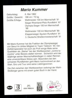 Photo Dédicacée Mario Kummer – Cyclisme – Signature Originale – A 211524
