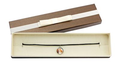 English Pointer, Pendant in box for people who love dogs. Photojewelry. USA