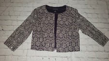 Jessicia Howard Womens Size 10 Purple  Beige Sequin Cover Up Jacket