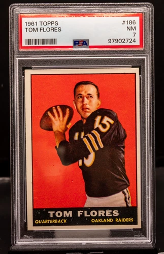 97902724 TOM FLORES 1961 Topps 186 PSA 7