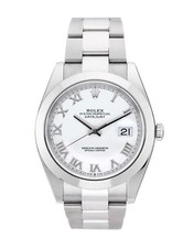 Rolex Datejust 41 White Roman Dial, Ref, 126300, Box, Papers, 2020