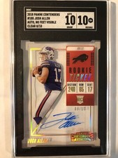 2018 Panini Contenders Josh Allen #105 CLEAR Auto SGC 10 Gem Mint BIG CARD!
