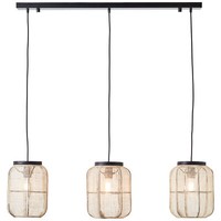 HäNgelampe, 123 X 100 Cm, E27, Max. 52 W, KüRzbar, Metall/Textil/Holz