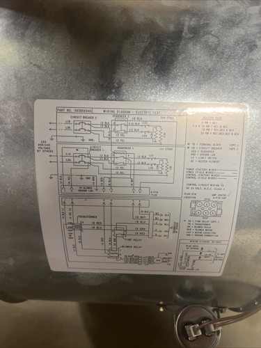 3 1/2 Ton Lennox Full Assembled Blower Air Handler 208/230 V - Picture 4 of 5