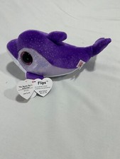 The Beanie Boo's Collection TY Flips the Purple 8" Long Plush Dolphin with Tags
