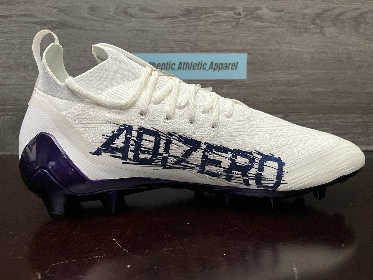 adidas Adizero Prime Knite White and Purple Men\'s Athletic Cleats Sz 12.5 Adidas Adizero PRIME X STR  main image 3