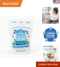 240 Count Zellie's Peppermint Gum - Dentist Recommended, 100% Xylitol Freshness
