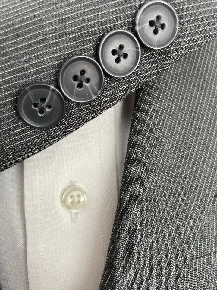 J. Ferrar Mens Two Piece Poly Blend Suit Jacket Size 36R Dress Pants 27WX28L - Image 4 of 4