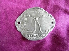 stara NRD Igła do kija Plakietka aluminiowa Kij turystyczny Saalfeld Zablokada doliny Schowek