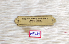 Vintage Rogers Watch Company Decorative Badge Bombay Collectible TI185