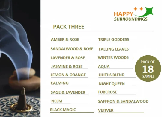 Sample Pack Of Incense Cones Hand Dipped with Essential Oils100% Natural Incense - Image 4 of 4