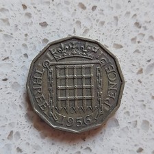 Threepence 1956 Elizabeth II See Photographs.