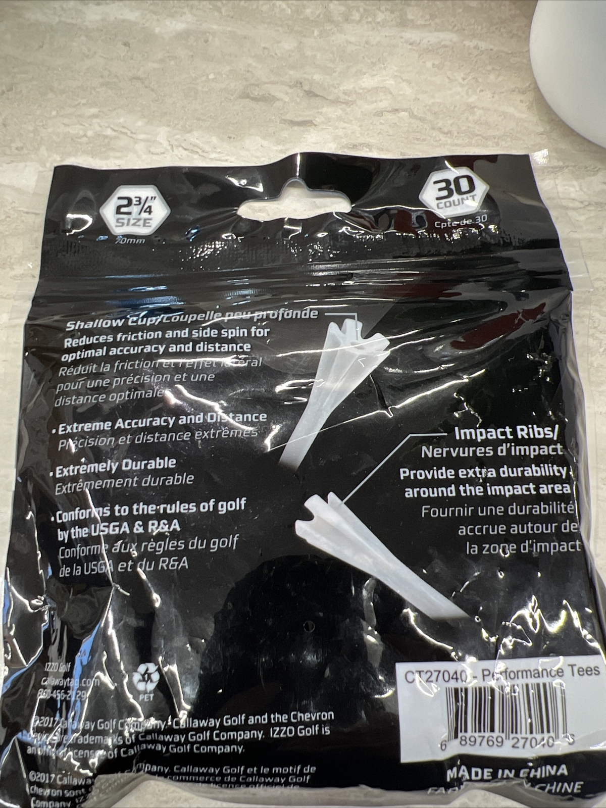 Callaway 2 3/4" Performance Golf Tees - 30 Pack