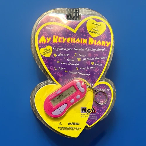Vintage 1996 MGA Pink “MY KEYCHAIN DIARY” Electronic 90’s Game NEW