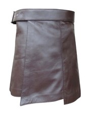 Leather Kilts for Men Handmade Real Leather Utility Skirt Gothic Style Kilt