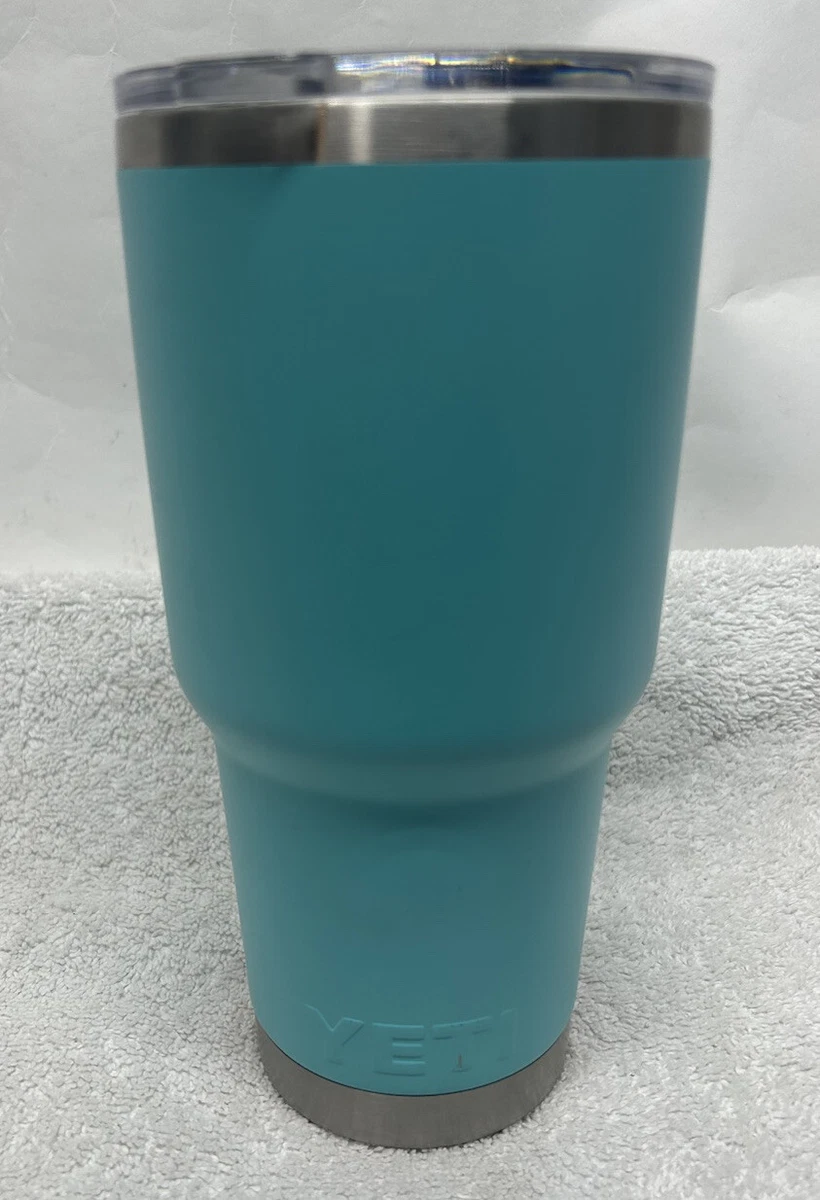 Yeti Rambler Seafoam Teal 30oz Stainless Steel Tumbler with Lid