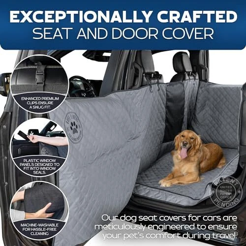 XL Dog Hammock and Door Cover for Truck with Flip Up Rear Seats