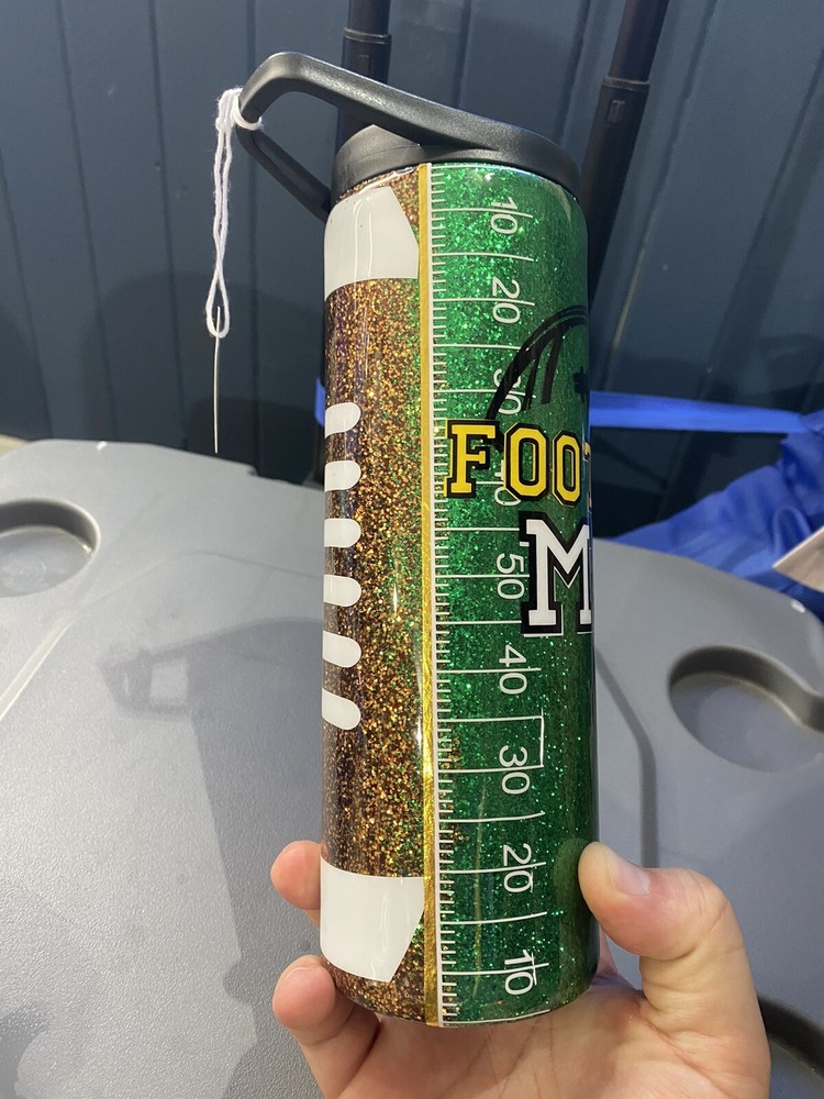 Football Mom Custom Field Tumbler - Personalized Team Spirit Drinkware